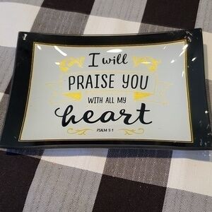 🐻 Brownlow glass trinket tray 6 X 4 inches